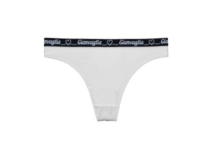 Dámská tanga Gianvaglia 820 se srdíčky II. jakost - barva (Barva bílá, Velikost L/XL)