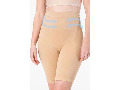 Stahovací dámské boxerky s dlouhou nohavičkou GBTW-479 (Barva tělová, Velikost XL/XXL)