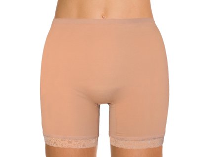 Dámské boxerky ve větších velikostech s krajkou a vyšší nohavičkou Moraj (Barva tělová, Velikost 6XL/7XL)