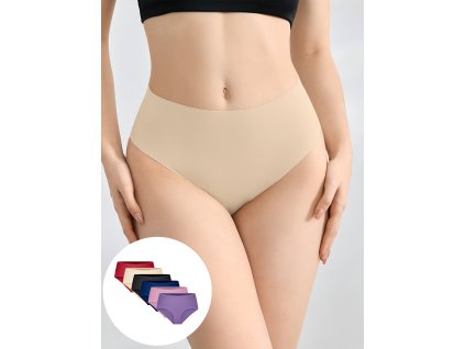 Dámské laserem střižené kalhotky Gaubert se středním pasem GBTW-951 (Barva černá, Velikost S/M)