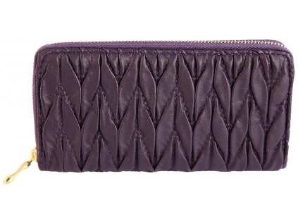 Dámská peněženka Charm na zip lesklá fialová