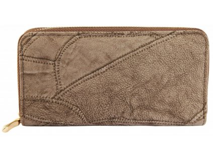 Dámská peněženka Charm z eko-kůže sešívaný design béžová