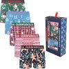 5-PACK Pánských vánočních boxerek GVG-5084 (Barva vzory viz foto, Velikost S/M)
