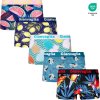 5-PACK Dámských nižších boxerek Tropy 8872 (Barva mix 5 vzorů viz foto, Velikost S/M)