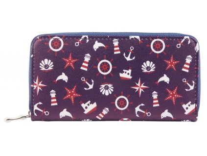Námornícka dámska peňaženka Charm na zips