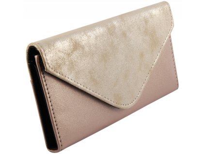 Dámska peňaženka Charm v prevedení listová kabelka zlatá metalická