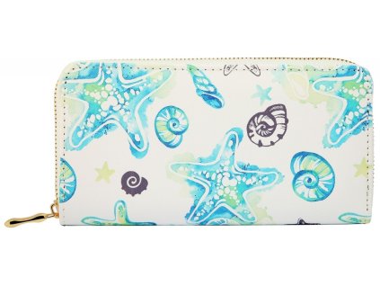Dámska peňaženka Charm na zips s plážovým morským motívom