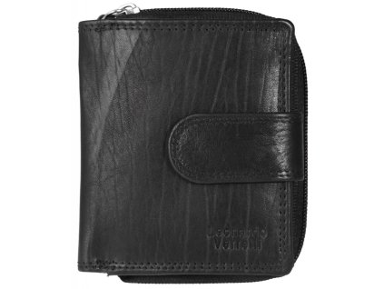 Dámska luxusná peňaženka Leonardo Verrelli z pravej kože s ochranou RFID čierna