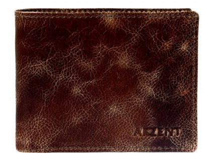 Akzent Pánska peňaženka z pravej kože tmavo hnedá patina