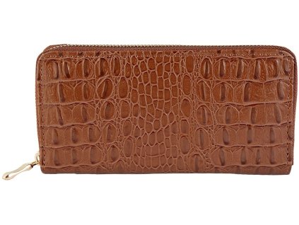 Peňaženka dámska Charm s krokodílím vzorom hnedá