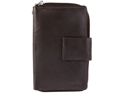 Dámska peňaženka Akzent z pravej kože hnedá tmavá