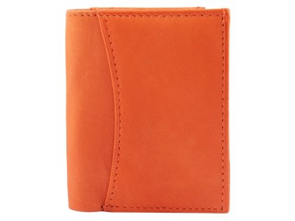 Mini peňaženka Excellanc oranžová z pravej kože