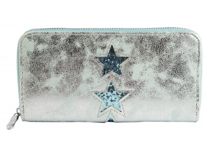 Dámska peňaženka Charm 3D hviezdy tyrkys