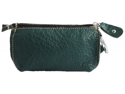 Puzdro na kľúče Excellanc z pravej kože v smaragdovej farbe