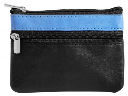 Puzdro na kľúče z pravej kože Excellanc modro-čierna