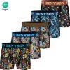 5-PACK Pánske farebné elastické boxerky 7122