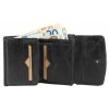 Dámska kompaktná peňaženka 12x 9 cm z pravej kože čierna patina