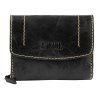 Dámska kompaktná peňaženka 12x 9 cm z pravej kože čierna patina
