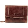 Dámska kompaktná peňaženka 12x 9 cm z pravej kože hnedá patina