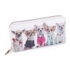 Dámska peňaženka s psíkmi biela 10x19 cm