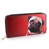 Dámska peňaženka Prívesok so psom červená