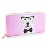 Dámska peňaženka Prívesok so psom ružová