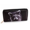 Dámska peňaženka čierna vzor Racoon