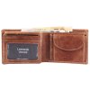 Luxusná pánska peňaženka Leonardo Verrelli z pravej kože hnedá patina
