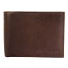 Peňaženka Persopolis z pravej kože bez priehradky na mince, hnedá tmavá