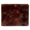 Akzent Pánska peňaženka z pravej kože tmavo hnedá patina