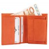 Mini peňaženka Excellanc oranžová z pravej kože