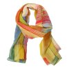 Ľahká dámska šatka v pestrofarebnom prevedení