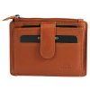 Puzdro na karty z pravej kože Leonardo Verrelli s ochranou RFID hnedá