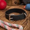 kozeny cerny obojek pro domaci mazlicky velikost sm 01p01s (3)