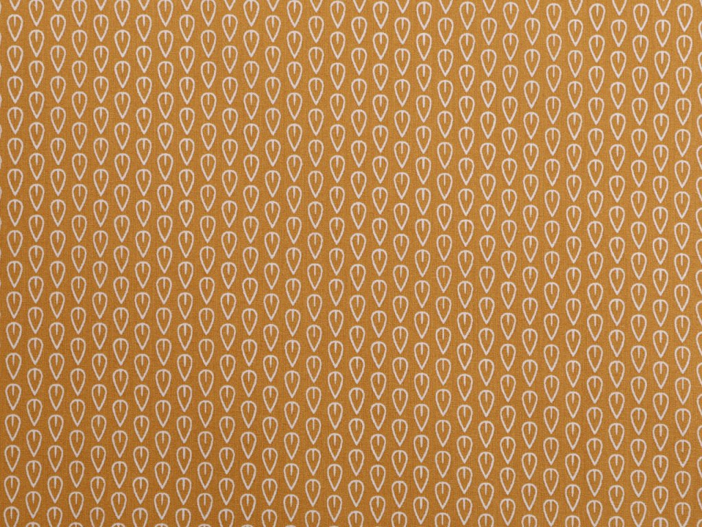 Bavlněná látka / plátno lístečky (Varianta béžová velbloudí, Balení 1 m)