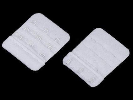Prodloužení obvodu podprsenky bez pruženky šíře 50 mm trojřadé (Varianta 1 bílá, Balení 1 ks)