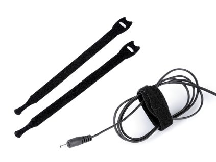 Stahovací páska na suchý zip délka 15; 20 cm (Varianta 1 (20 cm) černá, Balení 10 ks)