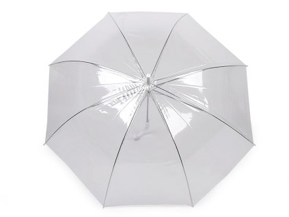 Dámský / svatební průhledný vystřelovací deštník (Varianta transparent, Balení 1 ks)