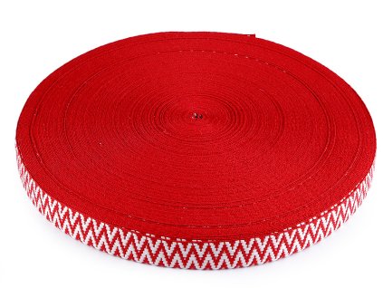 Oboustranný popruh šíře 38 mm (Varianta 1 červená, Balení 1 m)