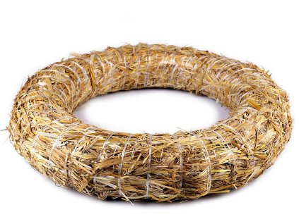Slaměný věnec Ø50 cm (Varianta přírodní, Balení 1 ks)