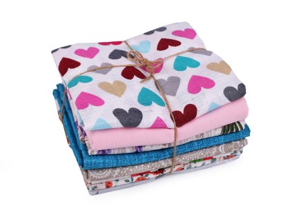 Zbytková metráž látek - mix materiálů 0,5 kg (Varianta 1 mix, Balení 1 sáček)