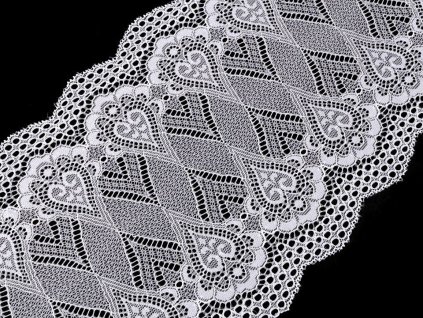 Elastická krajka / vsadka / běhoun šíře 18 cm (Varianta 2 (18 cm) černá, Balení 1 m)