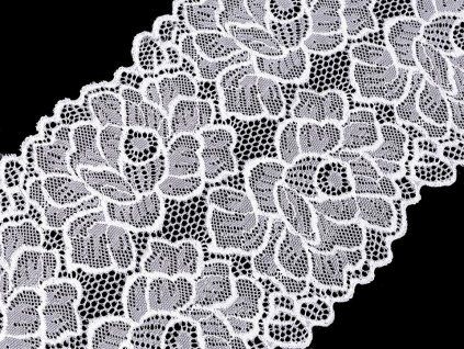 Elastická krajka / vsadka / běhoun šíře 15,5 cm (Varianta 2 černá, Balení 1 m)