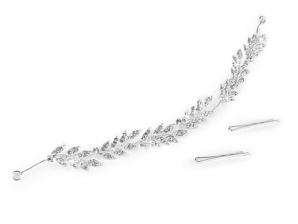 Štrasová ozdoba / čelenka do vlasů (Varianta crystal, Balení 1 ks)
