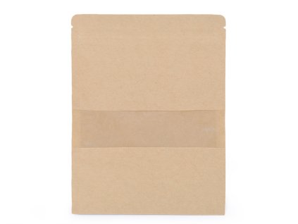 Papírový sáček s průhledem, velký (Varianta 2 přírodní, Balení 10 ks)