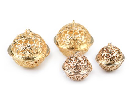 Rolničky filigránové Ø18 mm,  Ø26 mm (Varianta 1 (Ø18 mm) stříbrná, Balení 2 ks)