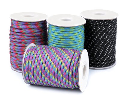 Padáková šňůra Ø4 mm (Varianta 1 fialovorůžová, Balení 25 m)