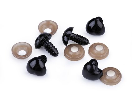 Čumák srdce s pojistkou 12x13 mm (Varianta černá, Balení 50 sada)