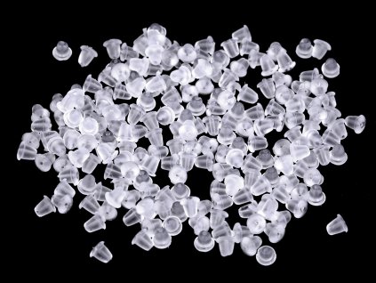 Náušnicová zarážka 3x5 mm (Varianta transparent, Balení 5 g)
