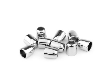 Kovová koncovka na šňůru Ø5 mm / ozdoba (Varianta 2 nikl černý, Balení 2 ks)